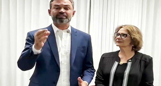 Ao lado de Damares, Bruno Bolsonaro Scheid defende segurança jurídica no campo