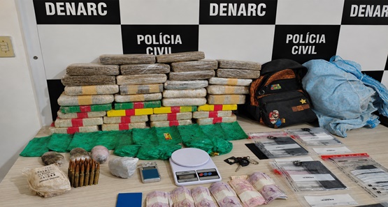 Denarc prende trio e retira 34 quilos de drogas de circulação em Porto Velho