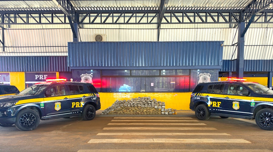 PRF encontra 217 kg de skunk e haxixe escondidos em caminhão na BR-364