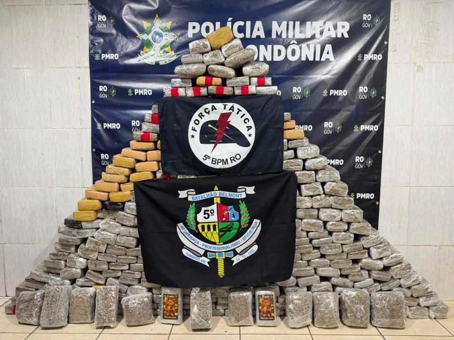 PM encontra 345 tabletes de maconha em residência e prende dois em Porto Velho