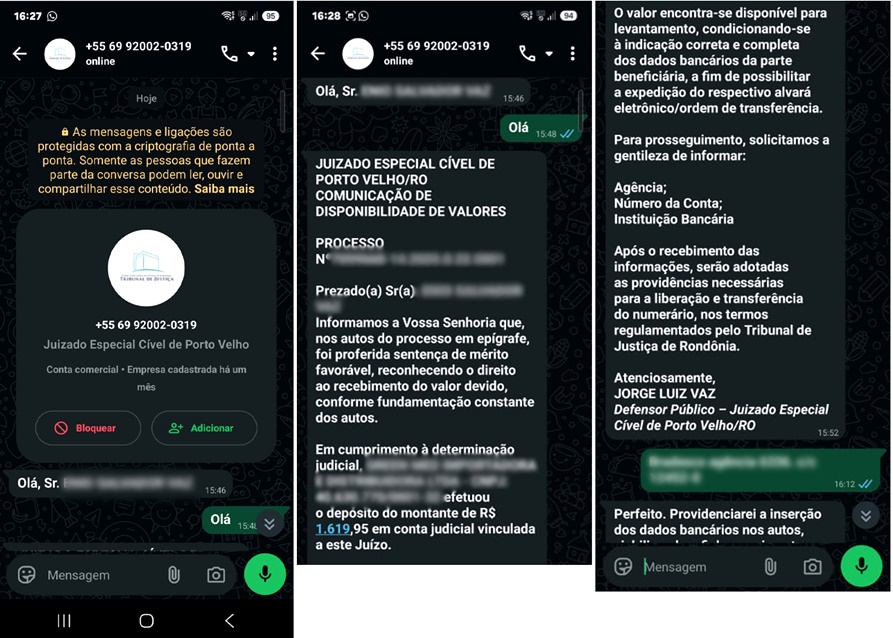 TJRO alerta para golpe com falsa comunicação de liberação de valores em processos judiciais