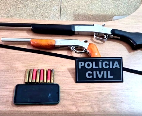 Preso por suspeita de estupro de vulnerável é flagrado com armas em propriedade rural de Cujubim