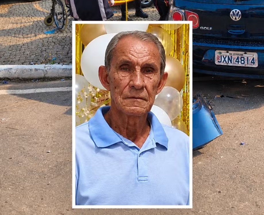 Idoso de 82 anos morre e mulher é arremessada de carro após colisão em Ji-Paraná