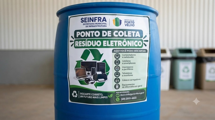 Prefeitura de Porto Velho disponibiliza ponto para descarte de resíduos eletrônicos
