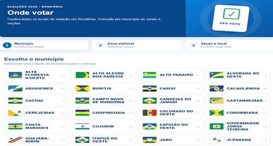 Eleitores de Rondônia podem consultar local de votação, zona e seção pela internet