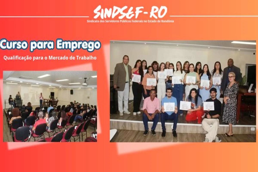 Sindsef/RO entrega certificados de curso gratuito de qualificação profissional em Porto Velho
