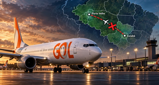 Gol vai suspender voo direto entre Porto Velho e Cuiabá em 2027
