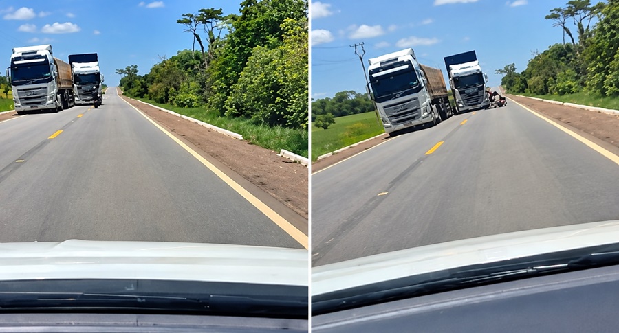 Motociclista morre em acidente envolvendo caminhão na BR-364, em Porto Velho