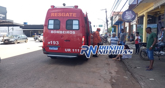 Casal em motocicleta fica ferido em grave acidente na Avenida Calama 