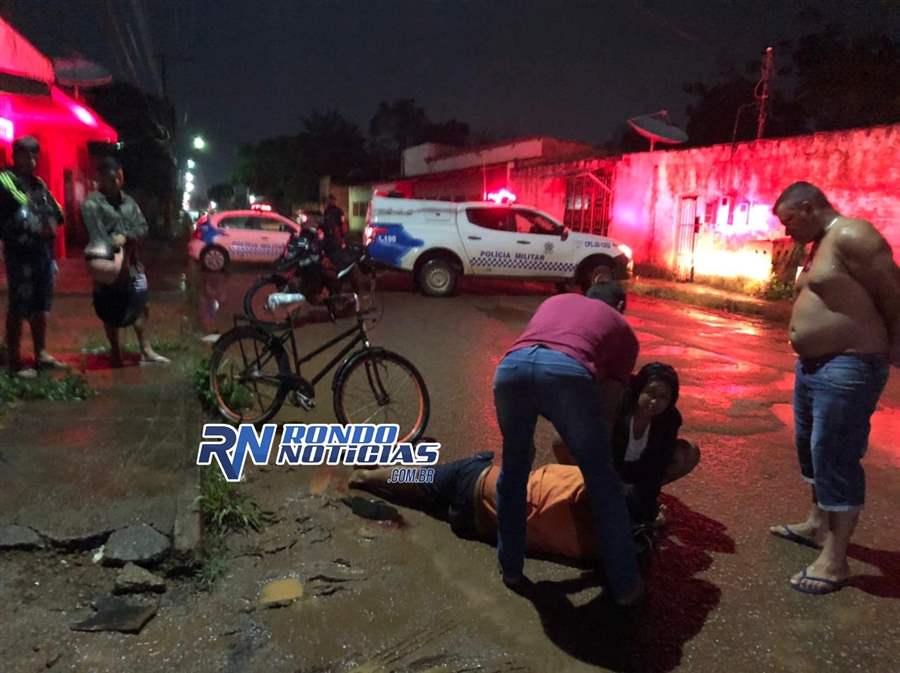 Veículo em alta velocidade atropela motociclista e pedestre na capital 