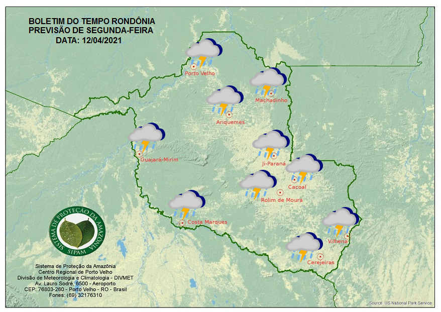 Confira a previsão do tempo para este fim de semana em Rondônia 