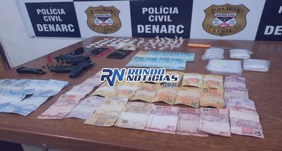 Preso dono de bar com drogas, armas e munições na capital 
