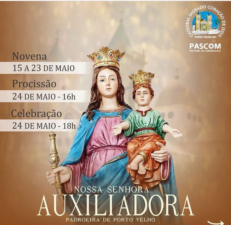 Confira a programação da celebração da padroeira Maria Auxiliadora na catedral 
