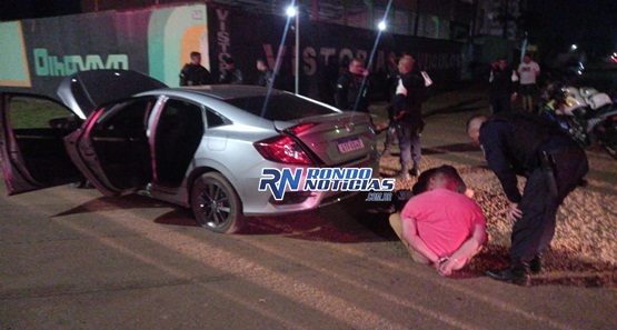 Perseguição policial acaba com bonde do Honda Civic em Porto Velho 