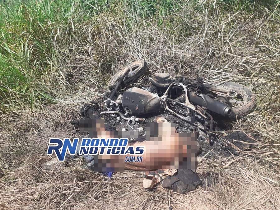 Encontrado corpo de  motociclista carbonizado e com marcas de tiros 