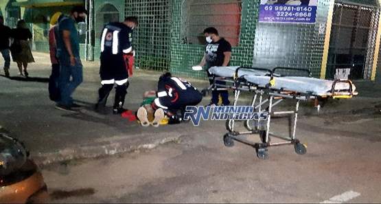Ciclista fica ferido após colidir contra motociclista no centro da capital
