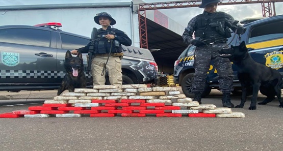 PRF apreende 49 kg de Cocaína durante fiscalização em Porto Velho