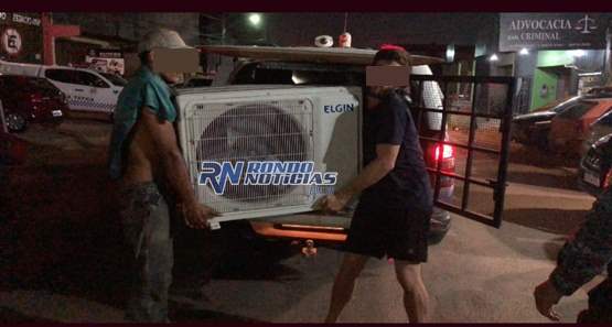 Dupla furta central de ar do SINDSEF, mas é presa em flagrante delito