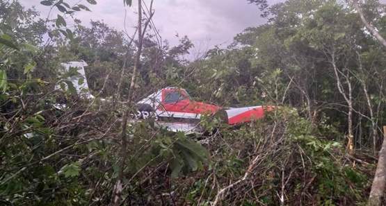 Avião cai em área de mata a 200 metros da cabeceira da pista e piloto sobrevive em RO