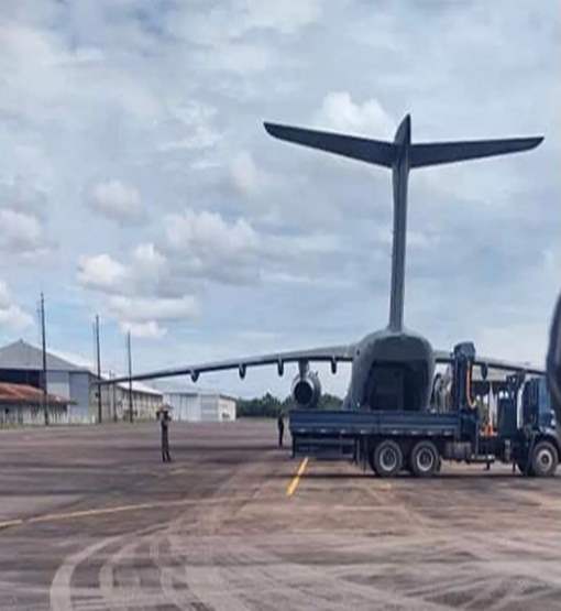Avião com cinco mil metros cúbicos de oxigênio chega a Rondônia