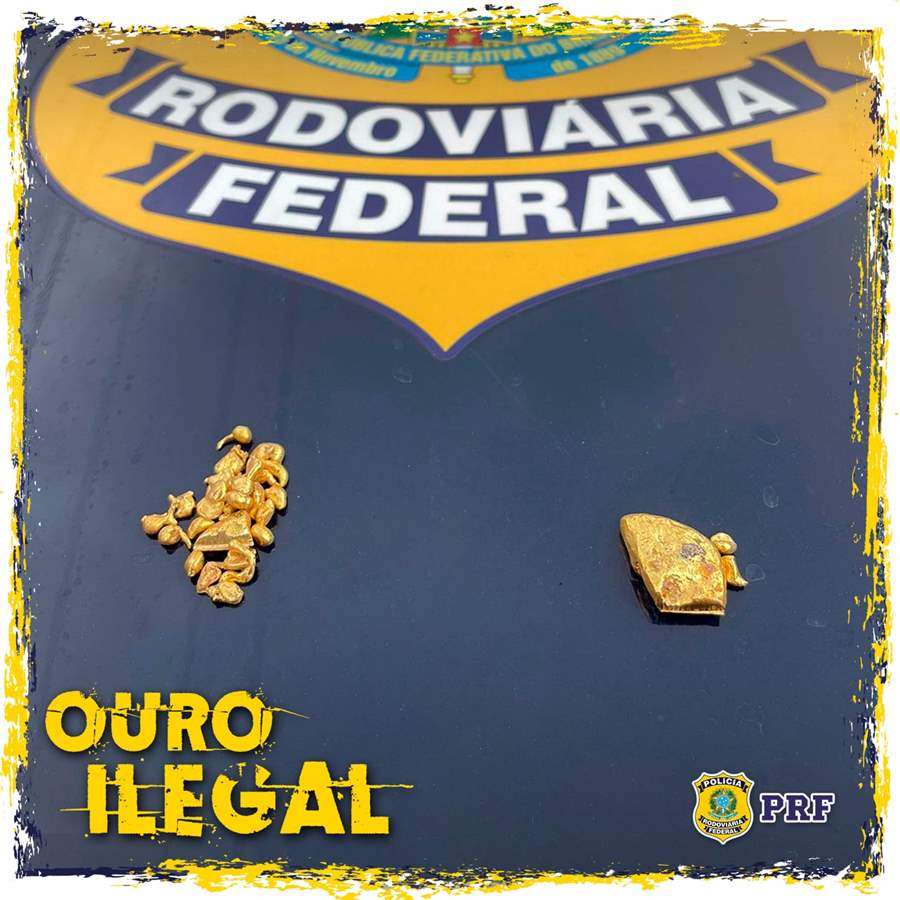 Em Porto Velho/RO, PRF detém casal transportando ouro de origem ilegal
