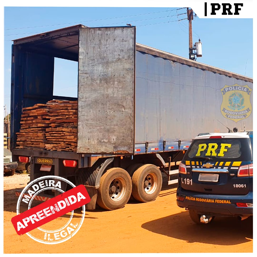 Em Rondônia, PRF identifica transportes irregulares de madeira
