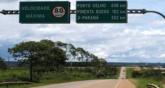 BR-364 terá sete praças de cobrança de pedágio entre Porto Velho e Vilhena
