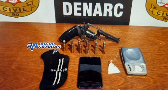 PC prende homem com arma, droga e munições em Porto Velho