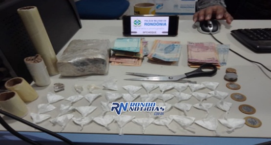 Bando é preso com drogas e dinheiro após abordagem da Polícia Militar 