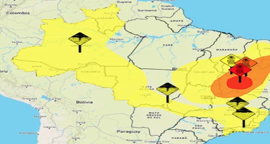 Alerta de chuvas intensas é emitido para Rondônia pelo Inmet
