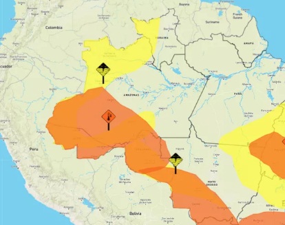 Alerta de queda na temperatura e chuvas intensas é emitido pelo Inmet para Rondônia
