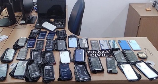 PC prende suspeito de receptação com 40 aparelhos celulares furtados 