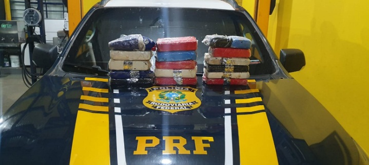 PRF apreende 17,32 kg de Cocaína sendo transportada por casal em Rondônia
