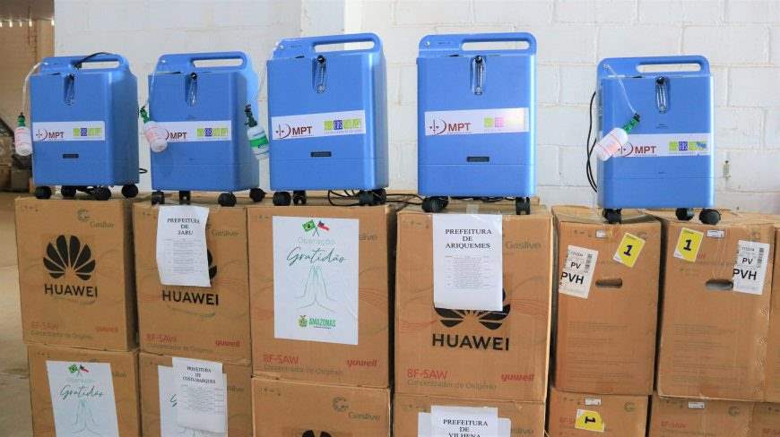 RO recebe 50 concentradores de oxigênio cedidos pelo Amazonas 