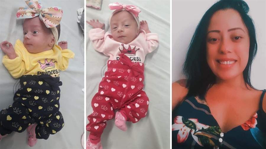 Jovem dá à luz gêmeas e morre de Covid-19 sem conhecer as filhas