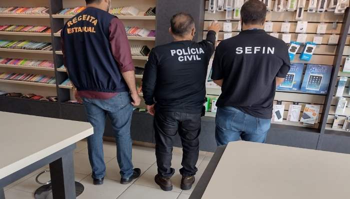 Polícia Civil e Sefin fazem operação em lojas que vendiam sem nota fiscal
