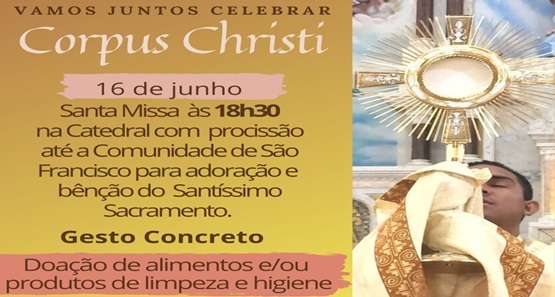 Catedral Sagrado Coração de Jesus divulga programação para Corpus Christi