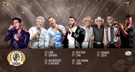 Confira  programação e os shows da Expoari para este final de semana 