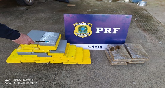 Polícia Rodoviária Federal apreende 30,965 kg de Cocaína e 4 kg de Skunk
