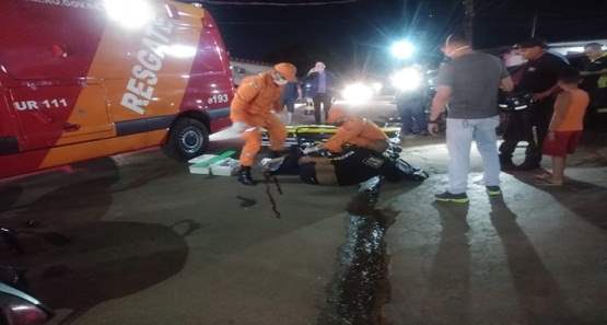 Motociclista sofre fratura exposta em grave acidente na zona sul de Porto Velho