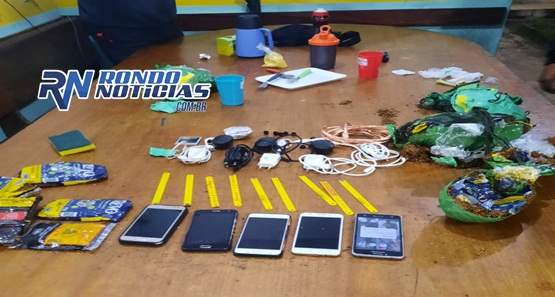 Policiais penais apreendem drogas, celulares e serras jogados em presídio 