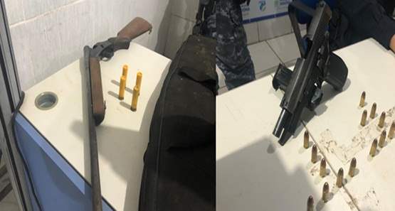 Polícia prende homens com armas durante operação na zona rural 