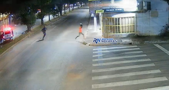 Vídeo mostra criminoso fugindo da polícia em Porto Velho