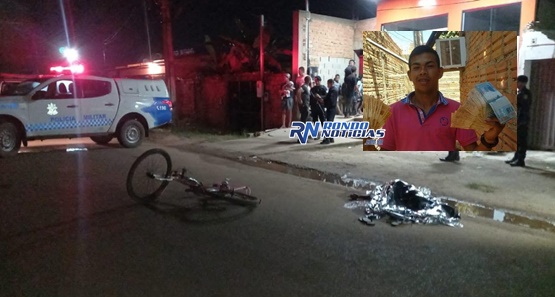 Jovem é morto com vários tiros enquanto andava de bicicleta 