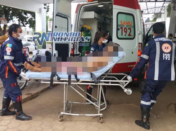 Caseiro de fazenda reage a assalto e  leva tiro de chumbeira no tórax e braço