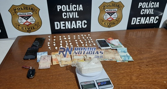 Policiais do Denarc prendem "Mingau" com meio quilo de cocaína em Porto Velho