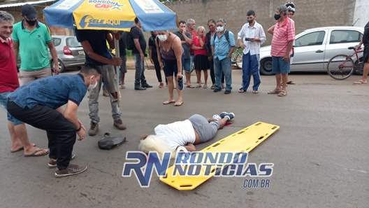 Idosa atropelada por motocicleta é levada em estado crítico para o João Paulo II