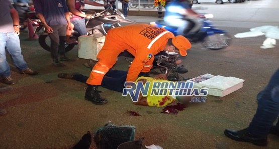 Colisão entre motocicleta e carro de passeio deixa motociclista em estado grave