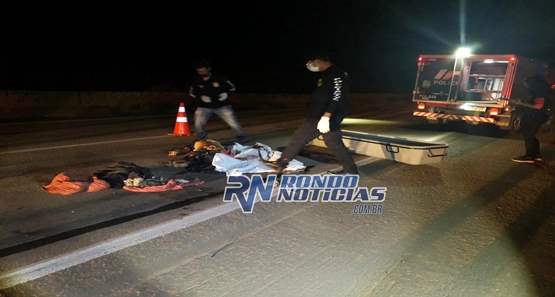 Carreta bi-trem atropela e mata andarilho na BR 364 em Porto Velho