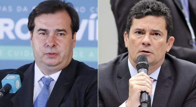 Rodrigo Maia e Sérgio Moro trocam acusações em grupo do WhatsApp do Parlatório
